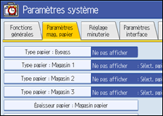 Illustration de l'écran du panneau de commande