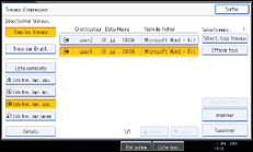 Illustration de l'écran du panneau de commande