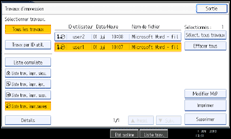 Illustration de l'écran du panneau de commande