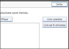 Illustration de l'écran du panneau de commande