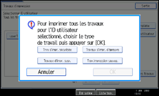 Illustration de l'écran du panneau de commande