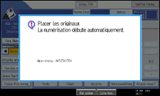 Illustration de l'écran du panneau de commande