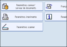 Illustration de l'écran du panneau de commande