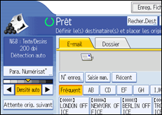 Illustration de l'écran du panneau de commande