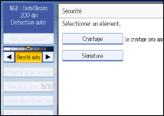 Illustration de l'écran du panneau de commande
