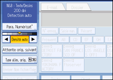 Illustration de l'écran du panneau de commande