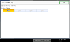 Illustration de l'écran du panneau de commande