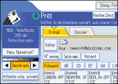 Illustration de l'écran du panneau de commande