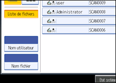 Illustration de l'écran du panneau de commande