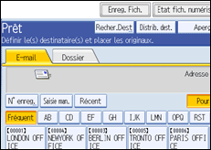 Illustration de l'écran du panneau de commande