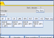Illustration de l'écran du panneau de commande