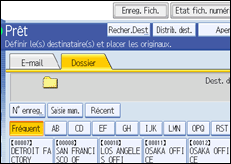 Illustration de l'écran du panneau de commande