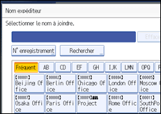 Illustration de l'écran du panneau de commande
