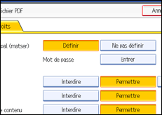 Illustration de l'écran du panneau de commande
