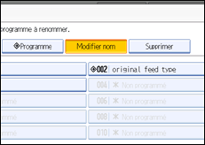 Illustration de l'écran du panneau de commande