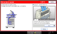 Illustration de l'écran du panneau de commande