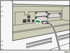 Иллюстрация подключения кабеля интерфейса USB