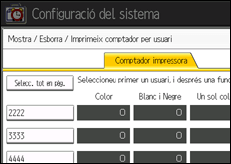 Il·lustració de pantalla del tauler d'operacions