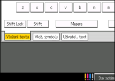 Ilustrace displeje ovládacího panelu