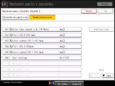 Ilustrace displeje ovládacího panelu