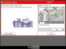 Ilustrace displeje ovládacího panelu