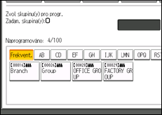 Ilustrace displeje ovládacího panelu