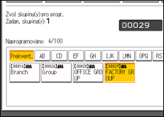 Ilustrace displeje ovládacího panelu