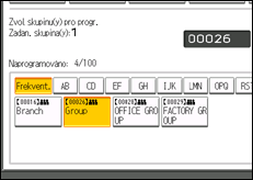 Ilustrace displeje ovládacího panelu