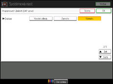 Ilustrace displeje ovládacího panelu