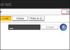 Ilustrace displeje ovládacího panelu