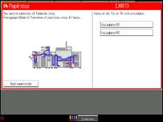 Illustration af betjeningspanelets skærm
