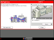 Illustration af betjeningspanelets skærm
