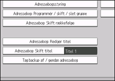 Illustration af betjeningspanelet
