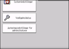 Illustration af betjeningspanelets skærm
