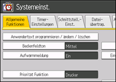 Abbildung Bedienfeld-Display