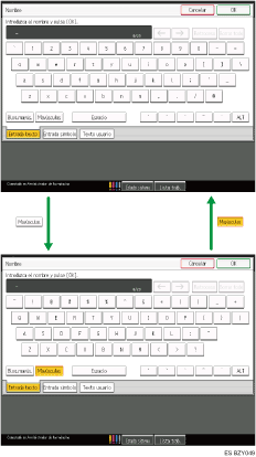 Ilustración de teclas