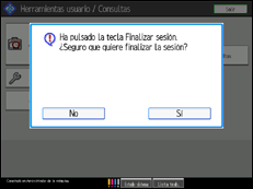 Ilustración de la pantalla panel de mandos