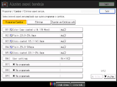 Ilustración de la pantalla panel de mandos