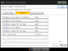 Ilustración de la pantalla panel de mandos
