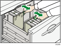 Ilustración de la bandeja de gran capacidad para grandes formatos