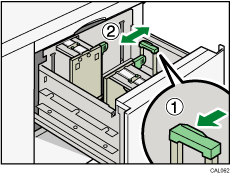 Ilustración de la bandeja de gran capacidad para grandes formatos