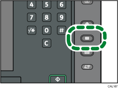 Ilustración de la tecla Configuración de papel