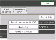 ilustración de la pantalla del panel de operaciones