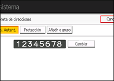 Ilustración de la pantalla panel de mandos