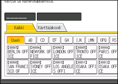 Kuva käyttöpaneelin näytöstä