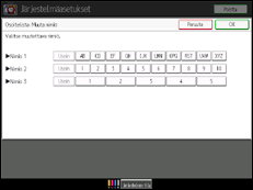 Kuva käyttöpaneelin näytöstä