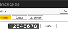 Käyttöpaneelin näytön kuvaus