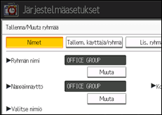 Käyttöpaneelin näytön kuvaus