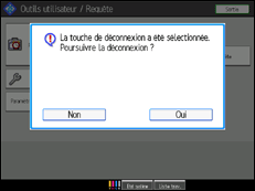 Illustration de l'écran du panneau de commande