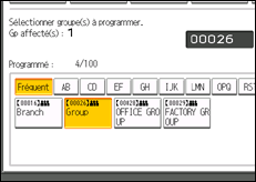 Illustration de l'&eacute;cran du panneau de commande
